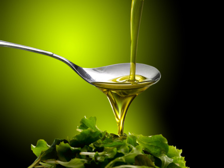 oil and olivesの写真素材