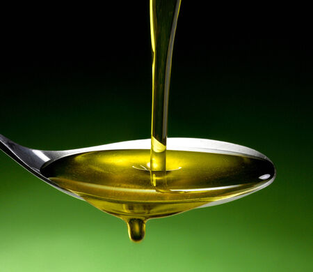 oil and olivesの写真素材