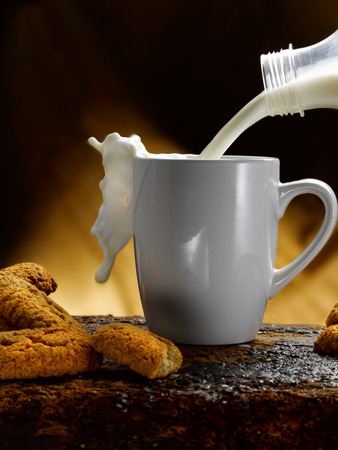 cup milkの写真素材
