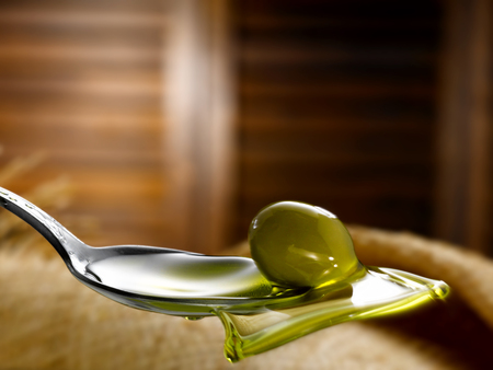 extra virgin olive oilの写真素材