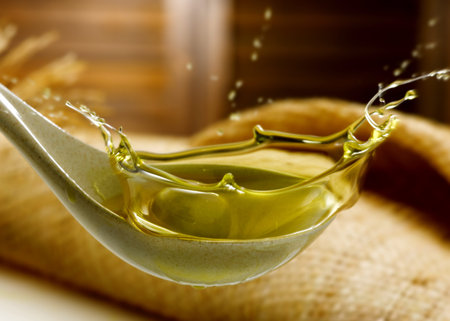 extra virgin olive oilの写真素材