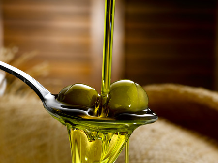 extra virgin olive oilの写真素材