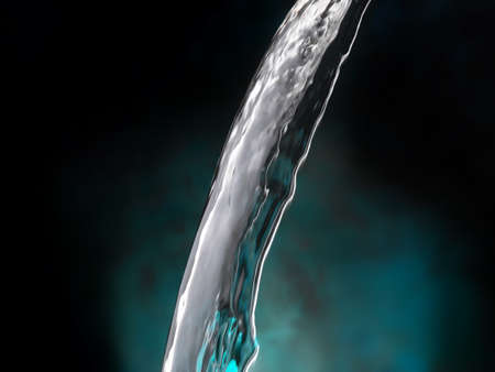 fresh natural water pouredの写真素材