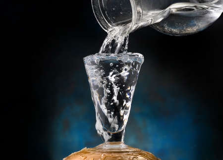 fresh natural water pouredの写真素材