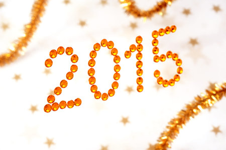 2015 written in rhinestones