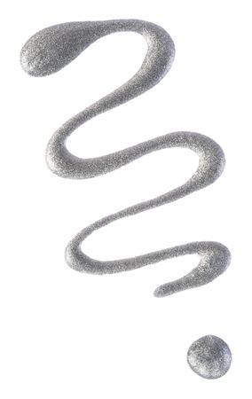 silver gray nail polish isolated on white backgroundの写真素材