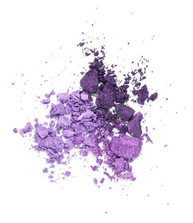 purple eyeshadow isolated on white backgroundの写真素材