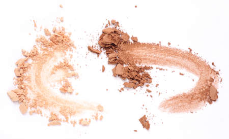 brown eyeshadow isolated over white backgroundの写真素材