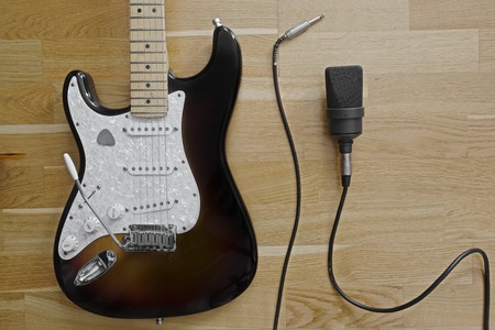 Guitar Microphone Musicの写真素材