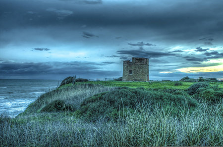 Tower over the seaの写真素材