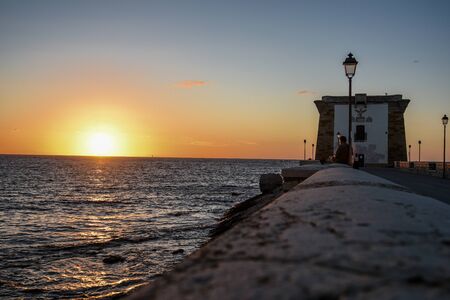 Ligny Tower at sunsetの写真素材