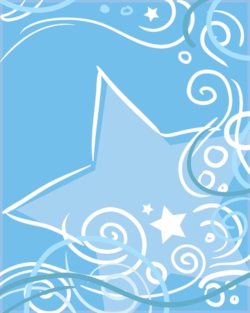 Blue starのイラスト素材