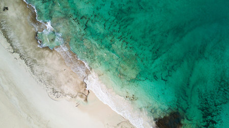 aerial view of reef, fuerteventura, canary islands