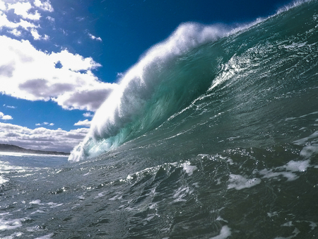 then breaks along the coast of Fuerteventuraの写真素材