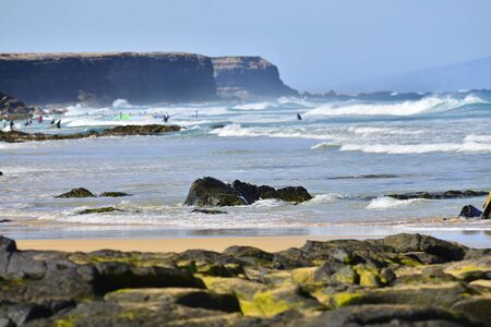 el cotillo beach , fuerteventura, canary islandsの写真素材