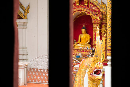 thai temple detail, chiang mai thailand