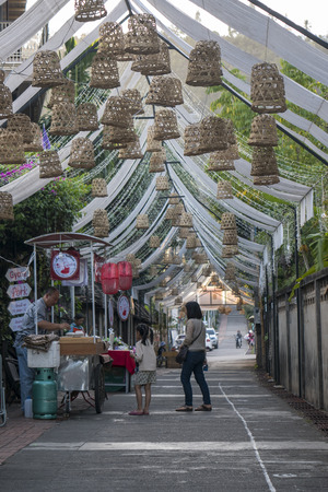 street food sold in the stalls, Mae Hong Son Thailand 19.01.2018のeditorial素材