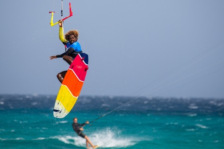 33. Fuerteventura World Cup 2018. GKA Kitesurf Strapless Freestyle. 2018.07.21. Playa Sotavento.のeditorial素材