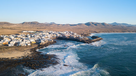 aerial view of the El Cotillo coast, fuerteventura canary islands