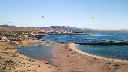 thirty-first international kite festival, El Cotillo fuerteventura canary islands 2018-11-10の写真素材