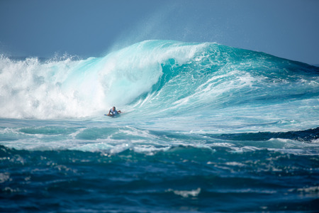 lanzarote - november 28, 2018: surfer in the big wave, competitionのeditorial素材