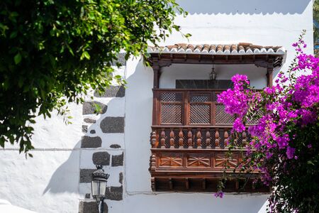 traditional balcony of a colonial style houseのeditorial素材