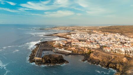 Aerial view of El Cotillo bay, fuerteventura. Canary islandsの写真素材