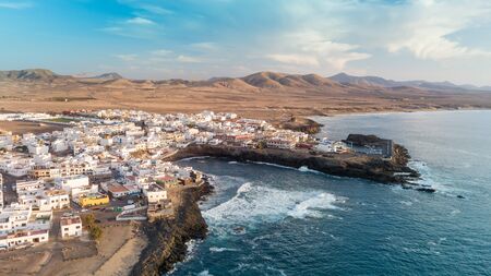 Aerial view of El Cotillo bay, fuerteventura. Canary islandsの写真素材