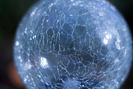 blue broken glassの写真素材