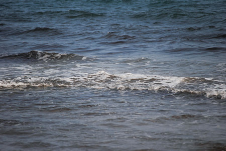 Calm sea swell in blue tones