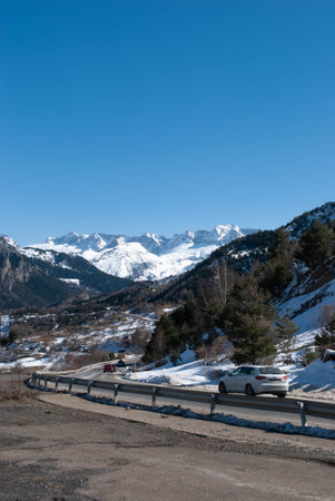 Winter Road, Exploring the Snowy Mountains by Carの写真素材