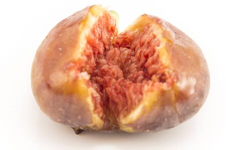 Ripe fig isolated on white.の写真素材