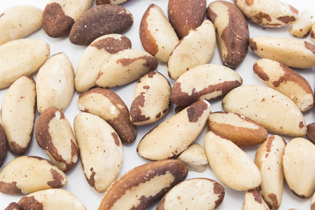 Brazil Nuts Close-Up as Background.の写真素材