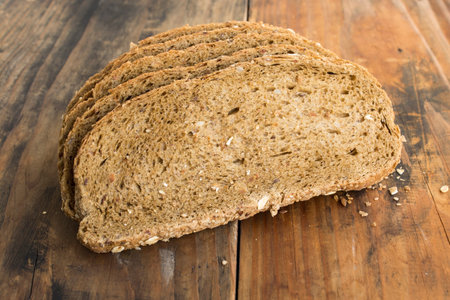 Wholegrain Bread from Whole Wheat, Rye and Flax Seeds.