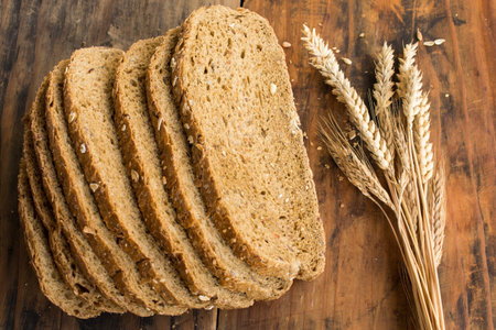 Wholegrain Bread from Whole Wheat, Rye and Flax Seeds.