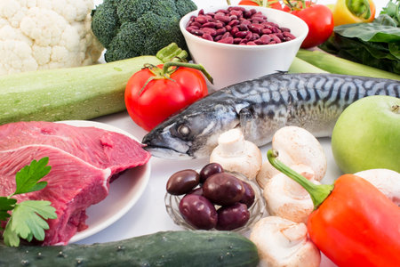 Healthy Food Recommended for Diabetes and Hypertension.の写真素材