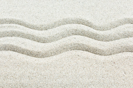 Zen Pattern in Sand of Zen Garden.の写真素材