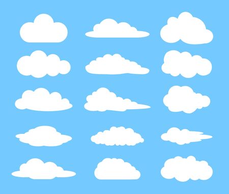 Clouds vector set of different form. Vector illustration.のイラスト素材