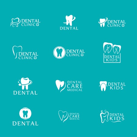 Can be used as logo for dental, dentist or stomatology clinic, teeth care and health concept.のイラスト素材