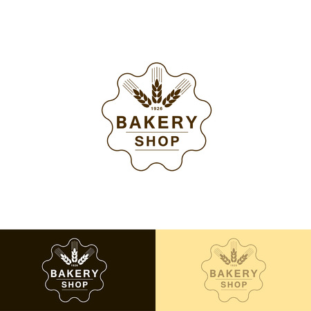 logo design templates graphics for bakery emblemsのイラスト素材