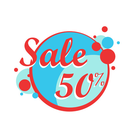 Sale icon in a circle poster or banner.のイラスト素材