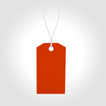 Red Tag, label with sale design. Vector illustration tamplateのイラスト素材