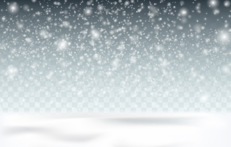 Snow on a dark background. Snow is coming, small snowflakes in the air. Snow coverのイラスト素材