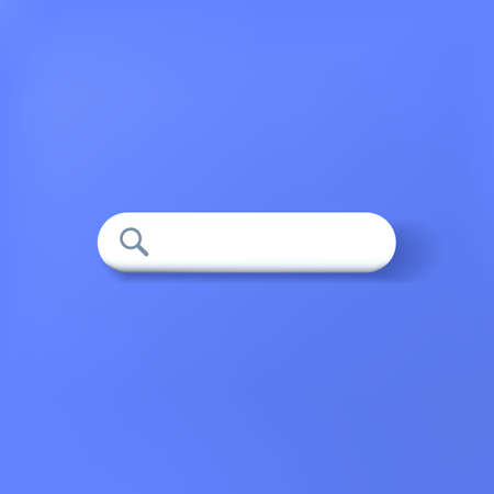 Internet search bar 3d illustration. Search bar, search boxes Isolated on background. Vector illustrationのイラスト素材