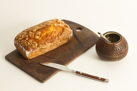 Mate and muffins ready to eat  Haveing tea の写真素材