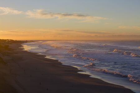 Dawn on the beach の写真素材