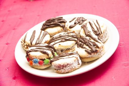 Colorfull snacks for a birthay party の写真素材