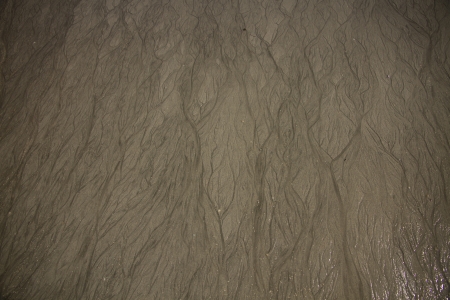Sand texture Dented wave of the blow of the wind の写真素材