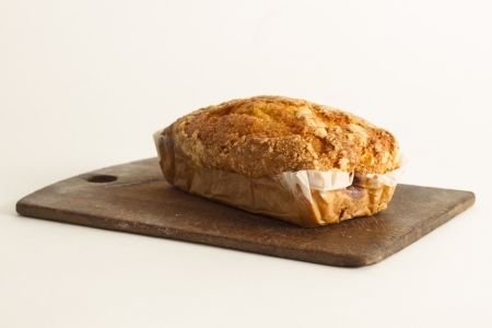 Puddig, bread over a wooden peaceの写真素材