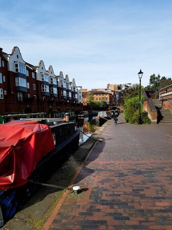 Doing a morning walk at the canals in Birmingham is a good start in the day.の写真素材